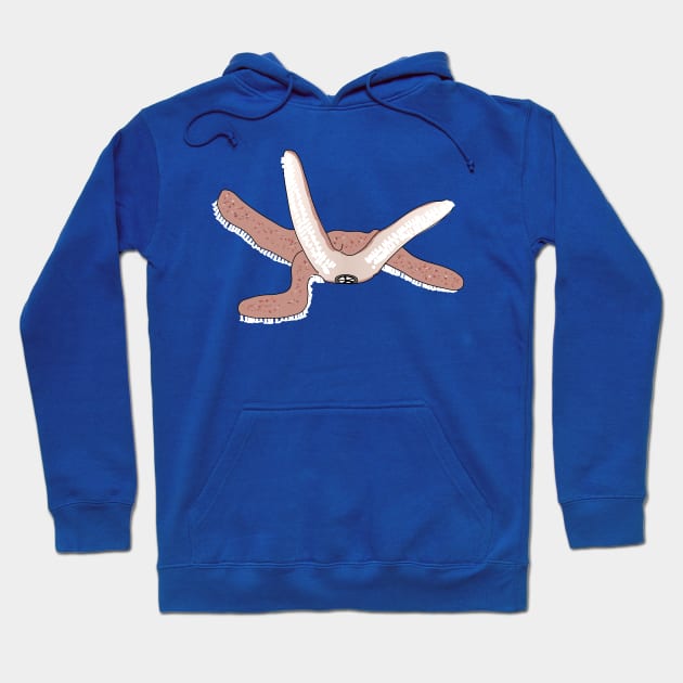 Sea star moving (its legs are up we see its mouth)) Hoodie by FabuleusePlanete